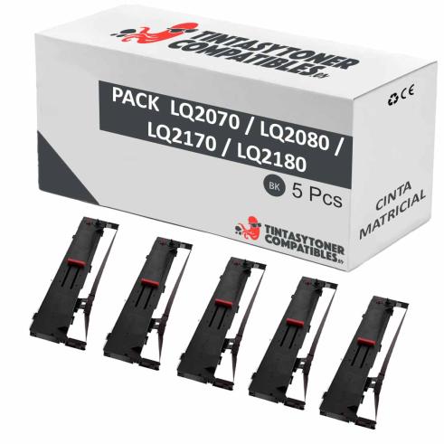 Compatible PACK 5X EPSON LQ2070 / LQ2080 / LQ2170 / LQ2180 Cinta Matricial