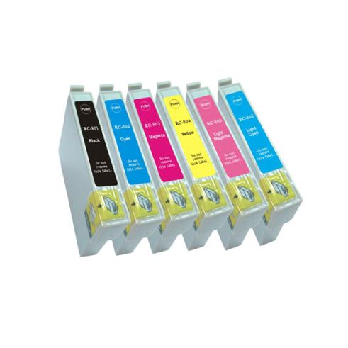 Compatible Pack 6 x Epson T0801/2/3/4/5/6