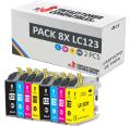 Compatible Pack 8 x Brother LC-123 Premium