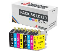 Compatible Pack 8 x Brother LC-123 Premium