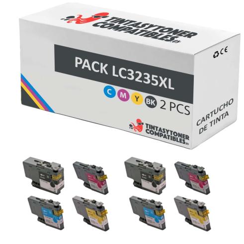Compatible Pack 8x Brother LC3235 XL / LC3233