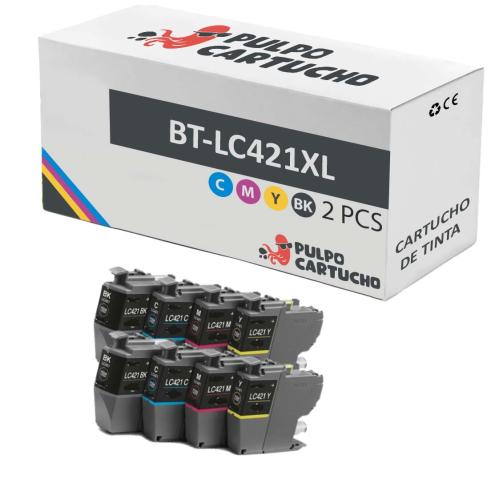 Compatible Pack 8x Brother LC421XL