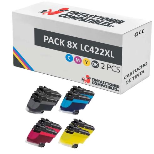 Compatible Pack 8x Brother LC422XL