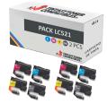 Compatible Pack 8x Brother LC521