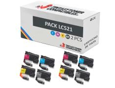 Compatible Pack 8x Brother LC521