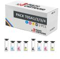 Compatible Pack 8x Epson T05A1/2/3/4 Tinta Pigmentada