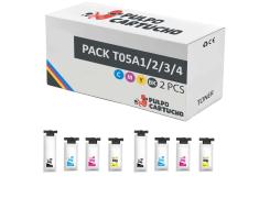 Compatible Pack 8x Epson T05A1/2/3/4 Tinta Pigmentada