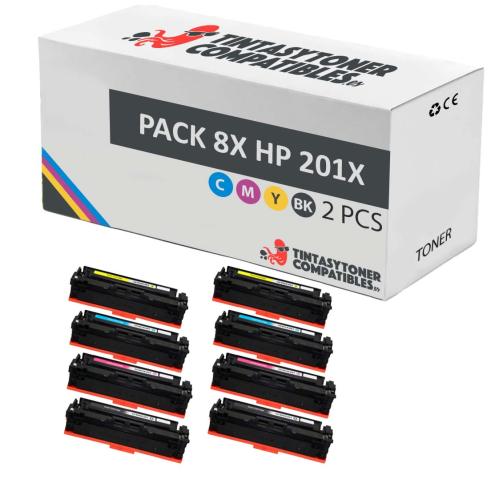 Compatible Pack 8x HP 201X - HP CF400/1/2/3X