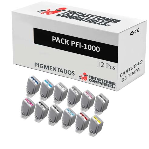 Compatible PACK Canon PFI1000 Pigmentado