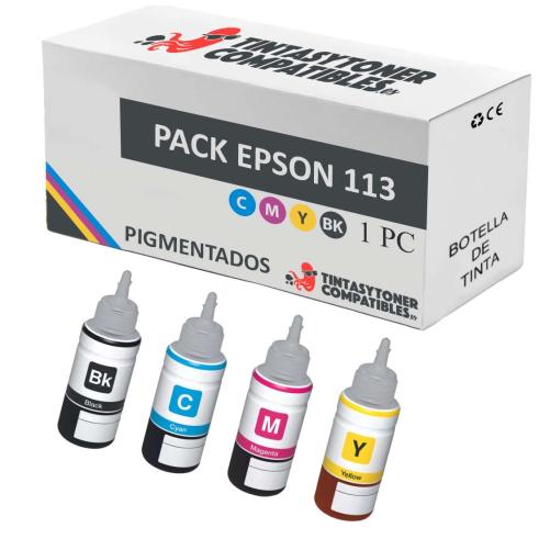 Compatible PACK Epson 113 Botellas de Tinta Pigmentada