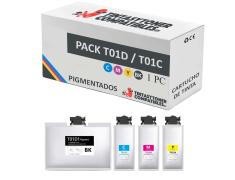 Compatible PACK Epson T01D / T01C Pigmentado