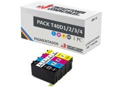Compatible PACK Epson T40D1/2/3/4 Pigmentados