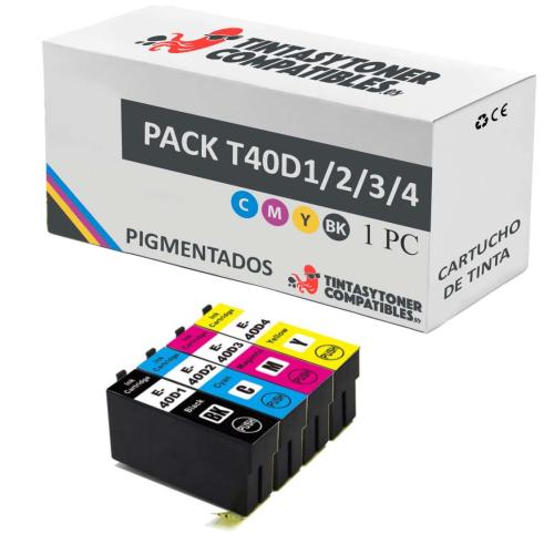 Compatible PACK Epson T40D1/2/3/4 Pigmentados