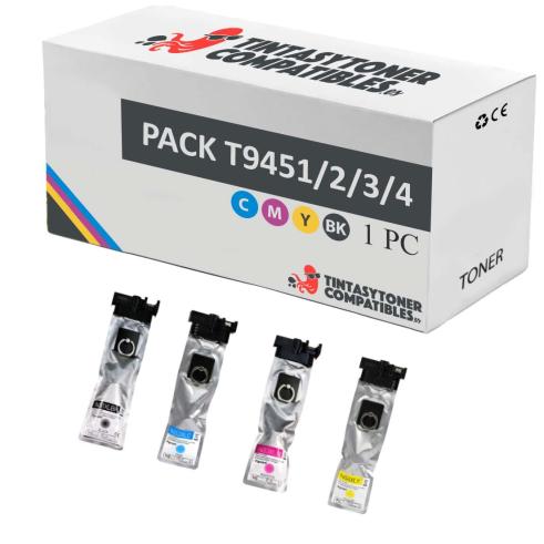 Compatible Pack Epson T9451/2/3/4 Tinta Pigmentada