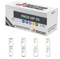 Compatible PACK HP 70 de Tinta Pigmentada
