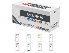 Compatible PACK HP 70 de Tinta Pigmentada