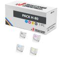 Compatible PACK HP 80 Tinta Pigmentada