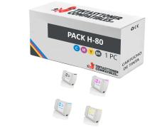 Compatible PACK HP 80 Tinta Pigmentada