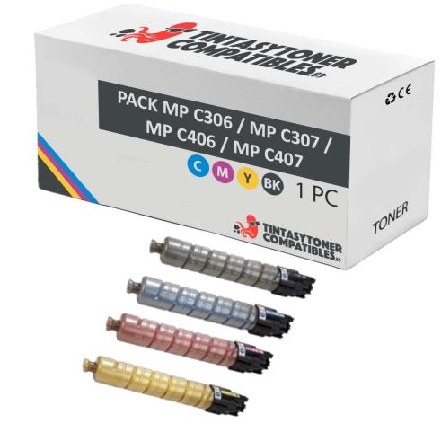 Compatible PACK Ricoh Aficio MP C306 / MP C307 / MP C406 / MP C407