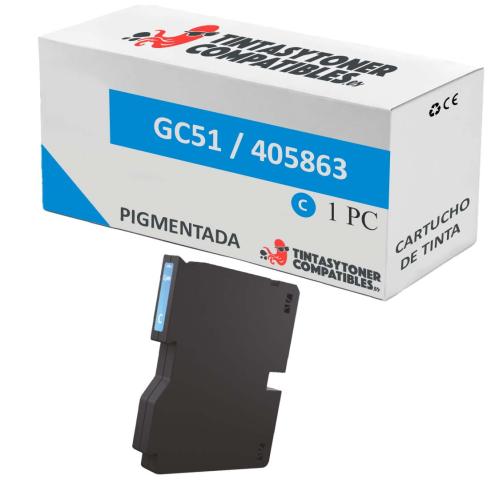 Compatible Ricoh GC51 Cyan Pigmentado