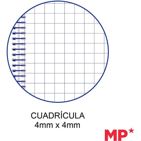 Cuaderno Cervantes Espiral Tapa Plástica de 80 Hojas 90g