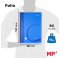 Cuaderno Cervantes Espiral Tapa Plástica de 80 Hojas 90g