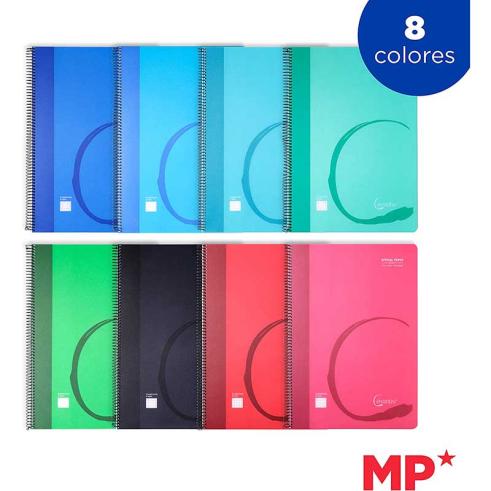 Cuaderno Cervantes Espiral Tapa Plástica de 80 Hojas 90g