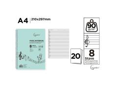 Cuaderno De Música 8 Pentagramas A4
