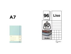 Cuaderno De Notas Tapa Forrada Turquesa A7