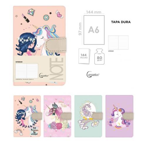 Cuaderno de Notas Unicornios A6 Cervantes