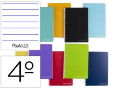 CUADERNO ESPIRAL CUARTO WITTY TAPA DURA PAUTA ESTRECHA 2,5MM LIDERPAPEL