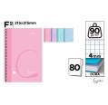 Cuaderno Espiral Fº 80 Hojas 90 G/M² Pastel
