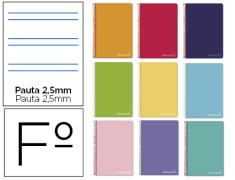 CUADERNO ESPIRAL FOLIO TAPA DURA PAUTA 2,5 MM COLORES SURTIDOS LIDERPAPEL