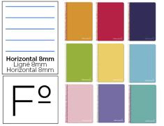 CUADERNO ESPIRAL FOLIO WITTY TAPA DURA RAYADO HORIZONTAL 8MM LIDERPAPEL