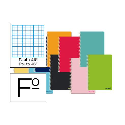 CUADERNO ESPIRAL FOLIO WITTY TAPA DURA RAYADO HORIZONTAL Nº46 LIDERPAPEL