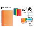 Cuaderno Espiral Plástico Fº 80 Hojas 90G