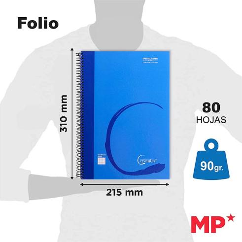 Cuaderno MP Espiral Forrado de 80 Hojas 90g