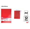 Dossier Uñero Color Rojo A4 12 Unidades