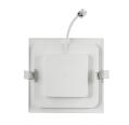 DOWN LIGHT LED E6 SLIM / 18W LUZ NATURAL 4000K (200-210mm) MARCO CUADRADO BLANCO