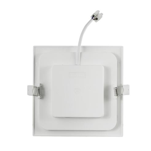 DOWN LIGHT LED E6 SLIM / 18W LUZ NATURAL 4000K (200-210mm) MARCO CUADRADO BLANCO