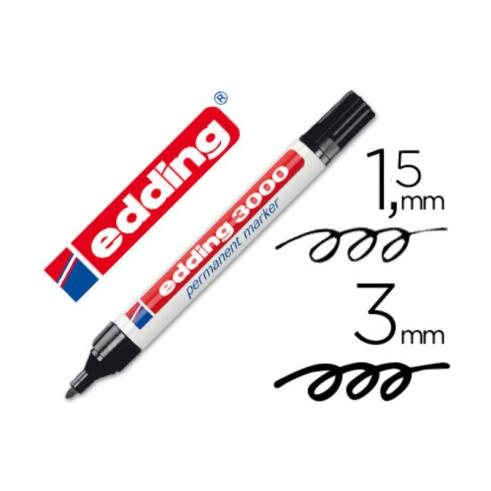 EDDING ROTULADOR PERMANENTE 3000 NEGRO