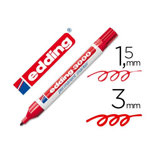 EDDING ROTULADOR PERMANENTE 3000 ROJO