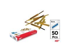 Encuadernadores Fastener Dorados 80mm 50u MP
