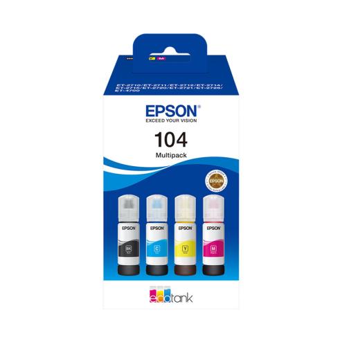 Epson 104 Multipack de Botellas de Tinta Originales