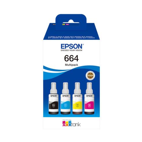 Epson T664 Pack de 4 Botellas Originales