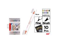 Estuche de Rotuladores Metalizados Doble Punta 10 Colores