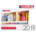 Estuche Rotuladores Edding 1200 Punta de Fibra de 20 Colores Surtidos