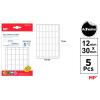 Etiquetas Autoadhesivas Rectangulares Blancas 12x30mm 175u