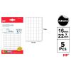 Etiquetas Autoadhesivas Rectangulares Blancas 16x22mm 210u