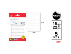 Etiquetas Autoadhesivas Rectangulares Blancas 16x22mm 210u